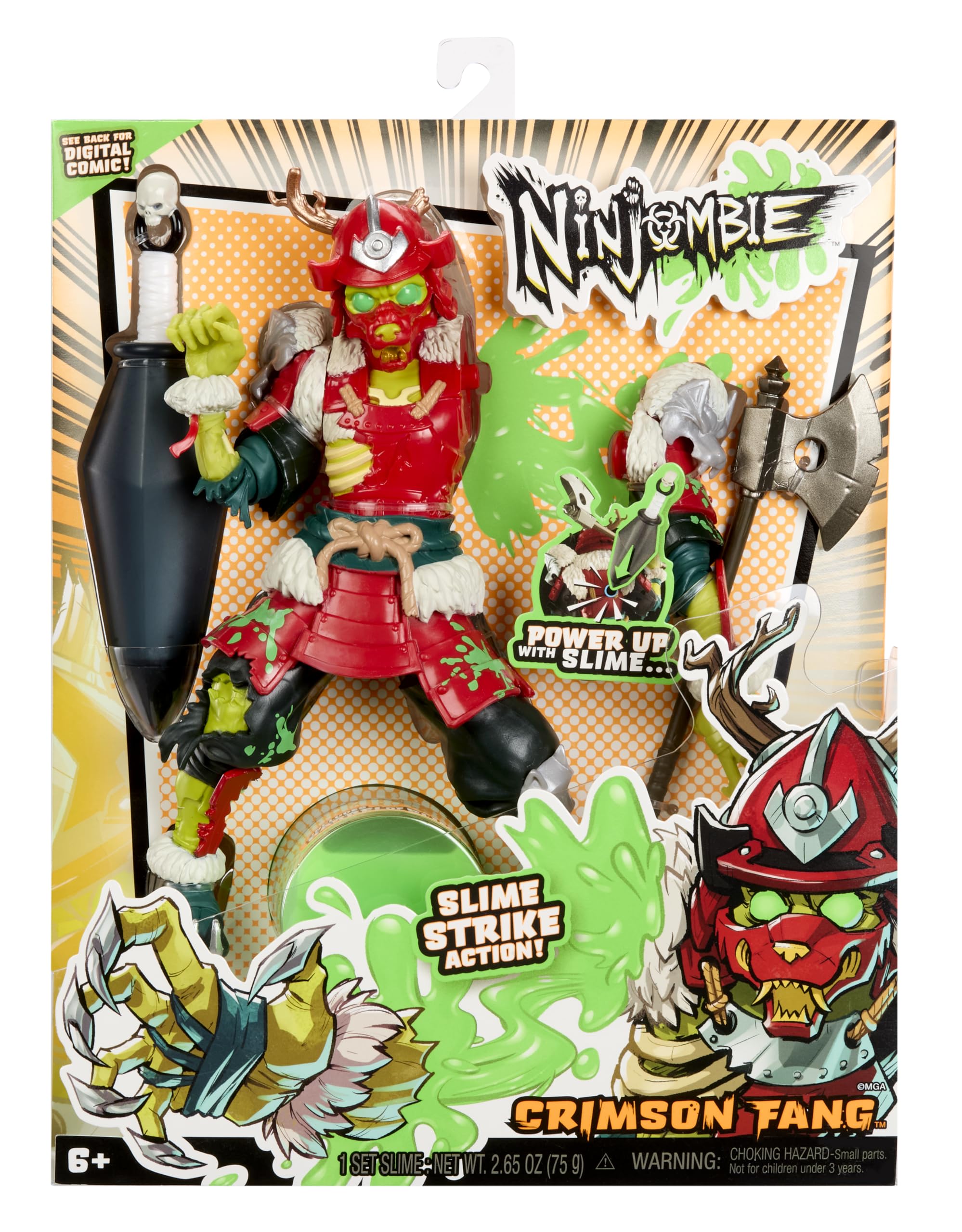 Amazon.com: Ninjombie Action Figure - Crimson Fang, Boys Action
